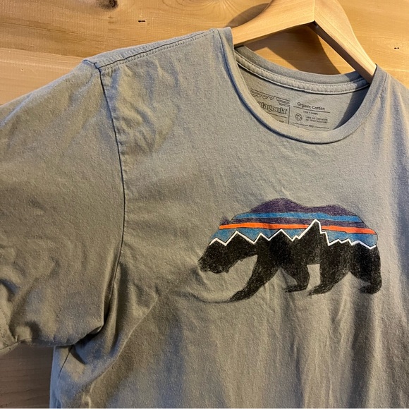 Patagonia Fitz Roy bear mountain design organic cotton tshirt - Picture 6 of 8